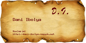 Dani Ibolya névjegykártya